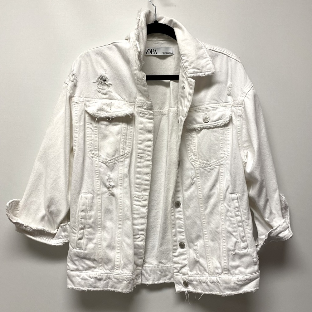 Zara Oversized Distressed Denim - Size S